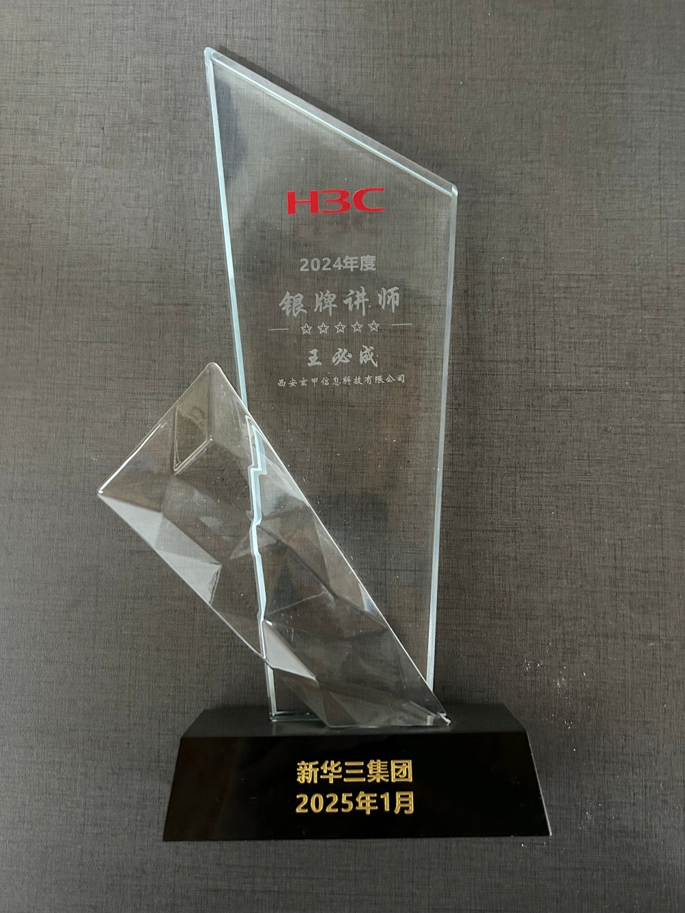 新华三2024年银牌讲师-王必成